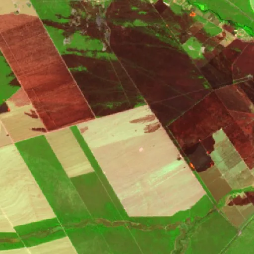 Incendio cerca de São Desidério (11 ago) — Sentinel-2 SWIR (fuego)