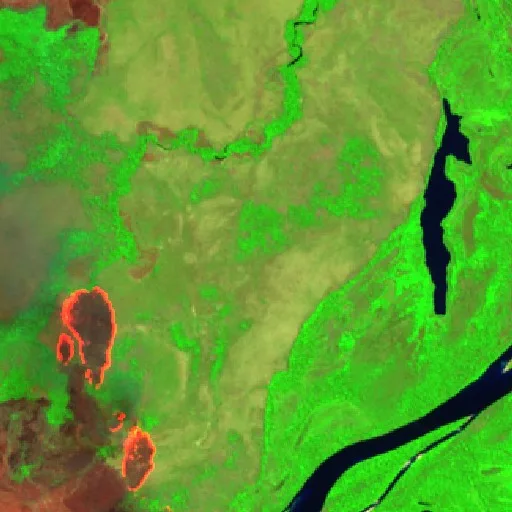 Incendio cerca de São Domingos (13 sep) — Sentinel-2 SWIR (fuego)