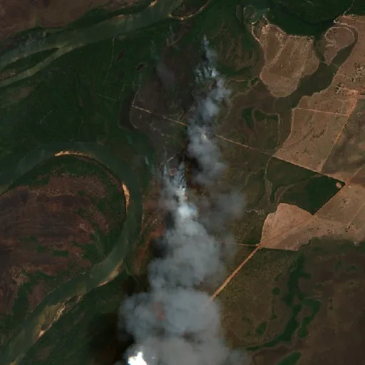 Incendio cerca de São Domingos (21 sep) — Sentinel-2 true color