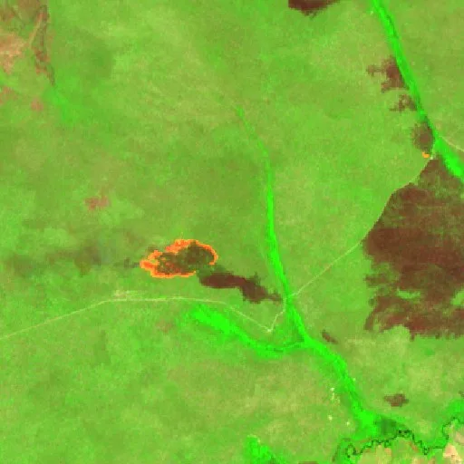 Incendio cerca de São Domingos do Azeitão (6 oct) — Sentinel-2 SWIR