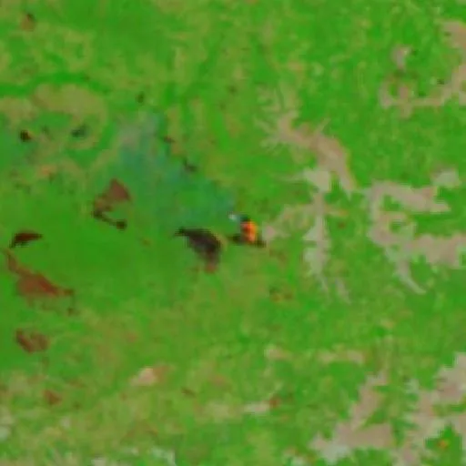 Wildfire near São Domingos do Azeitão — NASA satellite