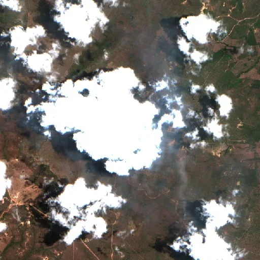 Wildfire near São Félix de Balsas — Sentinel-2 true color