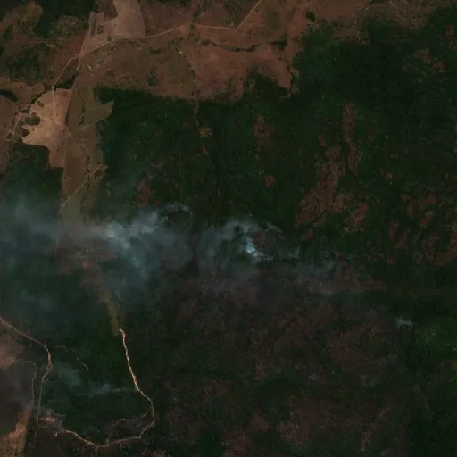 Wildfire near São Félix do Xingu (Aug 28) — Sentinel-2 true color