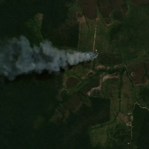 Wildfire near São Francisco (Aug 16) — Sentinel-2 true color