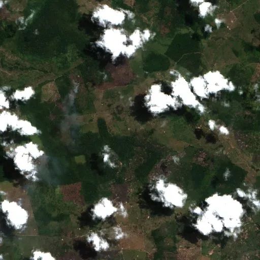 Wildfire near São Francisco (Sep 13) — Sentinel-2 true color