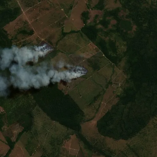 Incendio cerca de São Francisco — Sentinel-2 true color