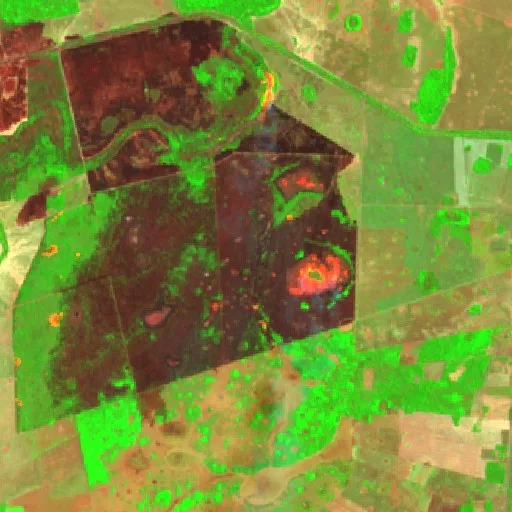 Incendio cerca de São João do Javaés (21 sep) — Sentinel-2 SWIR (fuego)