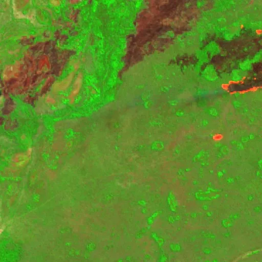 Wildfire near São João do Javaés — Sentinel-2 SWIR