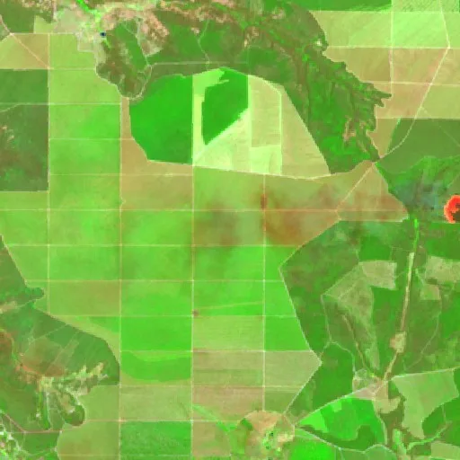 Wildfire near São João do Paraíso — Sentinel-2 SWIR (fuego)