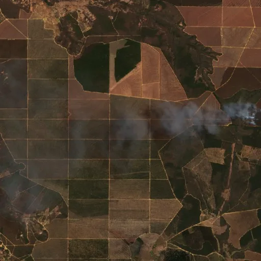 Wildfire near São João do Paraíso — Sentinel-2 true color