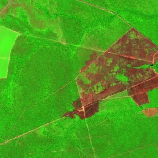 Incendio cerca de São José do Rio Claro — Sentinel-2 SWIR