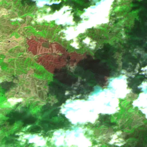 Incendio cerca de São Marcos da Serra (24 sep #2) — Sentinel-2 SWIR (fuego)