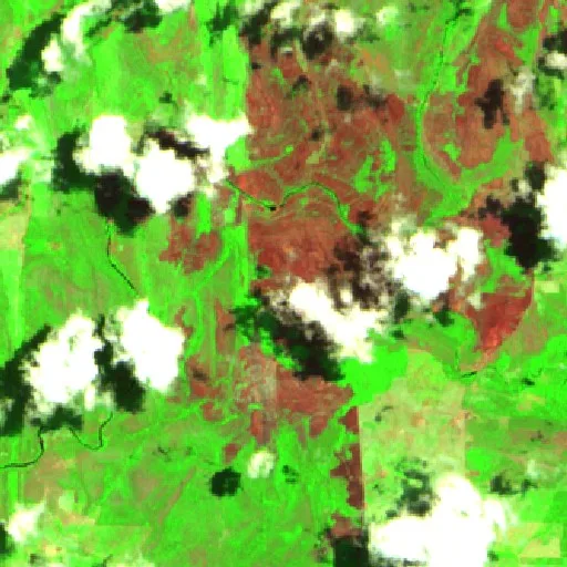 Wildfire near São Pedro (Sep 1) — Sentinel-2 SWIR (fuego)