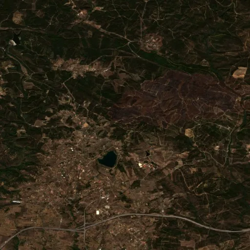 Wildfire near Sardoal — Sentinel-2 true color