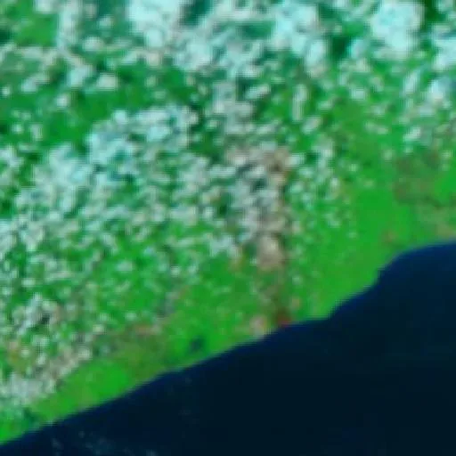 Wildfire near Satui — NASA satellite