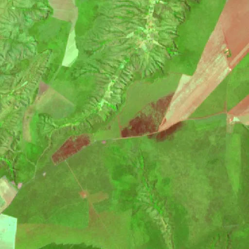 Wildfire near Sebastião Barros — Sentinel-2 SWIR (fuego)
