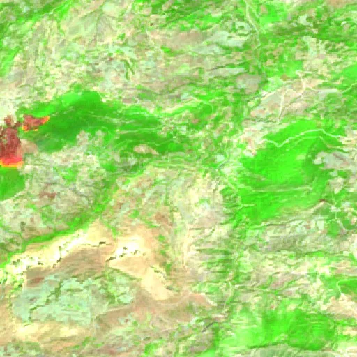 Incendio cerca de Sedrata — Sentinel-2 SWIR (fuego)