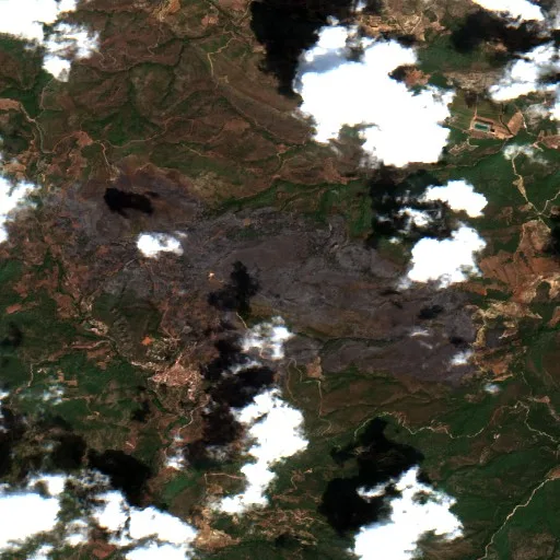 Wildfire near Segorbe — Sentinel-2 true color