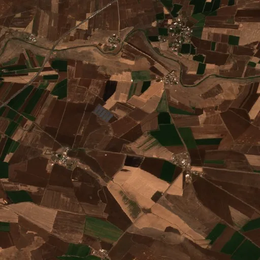 Wildfire near Şekerli — Sentinel-2 true color