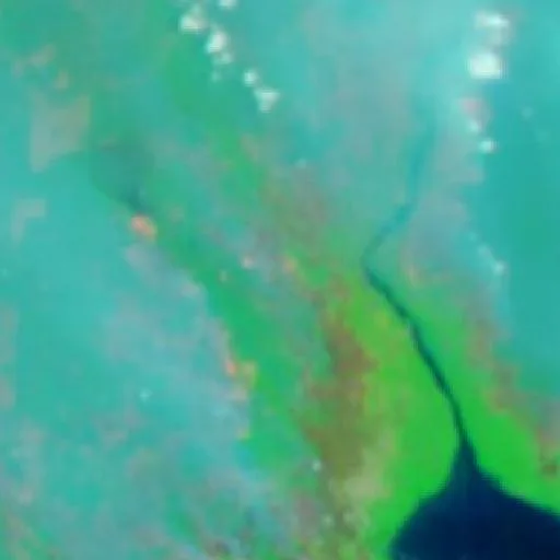 Incendio cerca de Semuda (22 oct) — NASA satellite