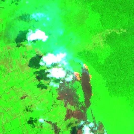 Incendio cerca de Semuda (19 sep) — Sentinel-2 SWIR (fuego)