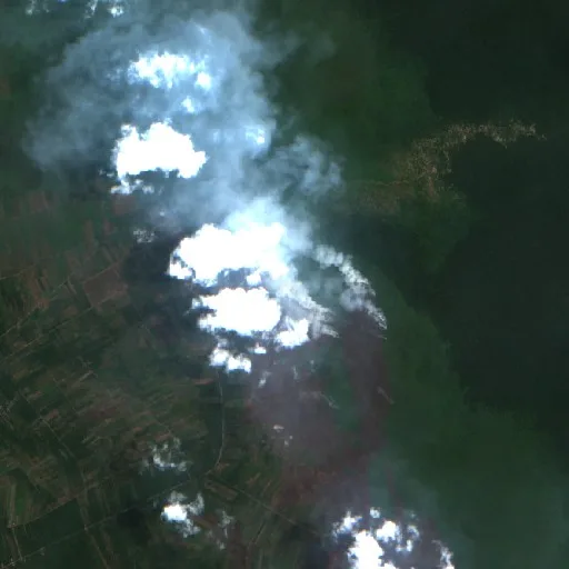 Incendio cerca de Semuda (19 sep) — Sentinel-2 true color