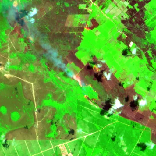 Incendio cerca de Semuda (18 sep · S #2) — Sentinel-2 SWIR (fuego)