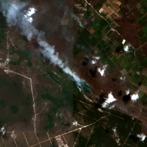 Incendio cerca de Semuda (18 sep · S #2) — Sentinel-2 true color