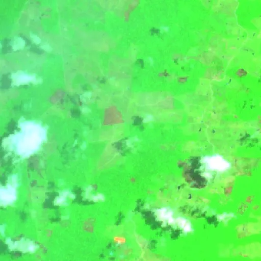 Incendio cerca de Sena Madureira (6 oct · W) — Sentinel-2 SWIR (fuego)