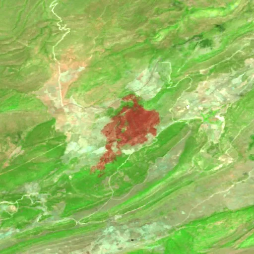 Incendio cerca de Seriana — Sentinel-2 SWIR (fuego)