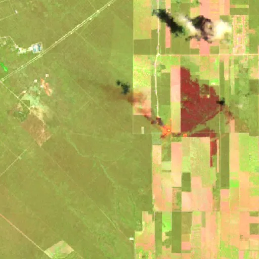 Wildfire near Serra do Mel — Sentinel-2 SWIR (fuego)