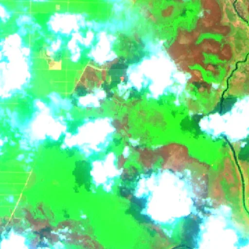 Wildfire near Seruyan (Oct 3) — Sentinel-2 SWIR (fuego)