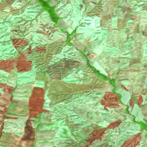Wildfire near Silvan (Oct 8) — Sentinel-2 SWIR (fuego)