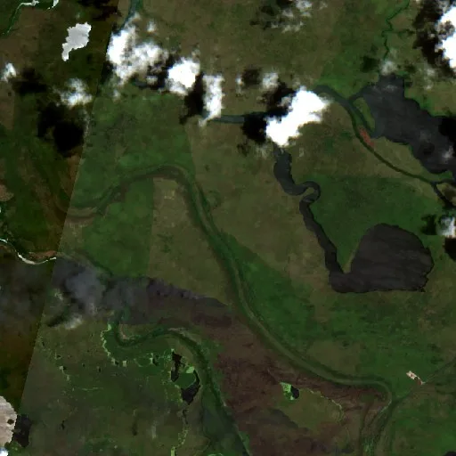 Incendio cerca de Simón Sarlat — Sentinel-2 true color