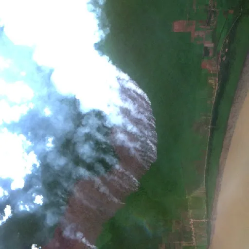 Wildfire near Simpang (Oct 8 · E) — Sentinel-2 true color