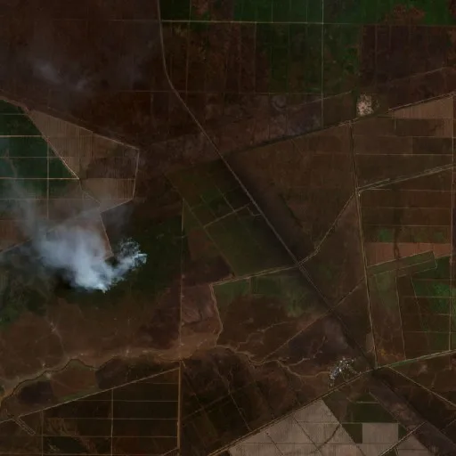 Wildfire near Simpangempat — Sentinel-2 true color