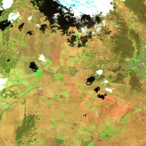 Snowy Monaro Bushfire — Sentinel-2 SWIR (fuego)