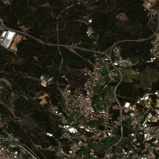 Wildfire near Sobrado — Sentinel-2 true color