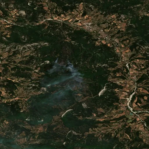 Wildfire near Solaure en Diois (FR) — Sentinel-2 true color