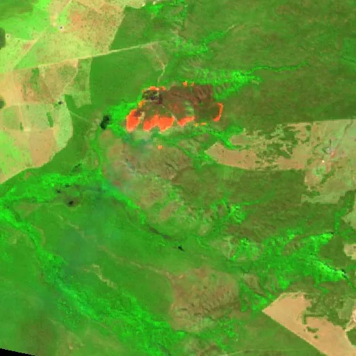 Wildfire near Sonora — Sentinel-2 SWIR (fuego)