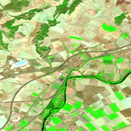 Wildfire near Soto de Cerrato — Sentinel-2 SWIR (fuego)