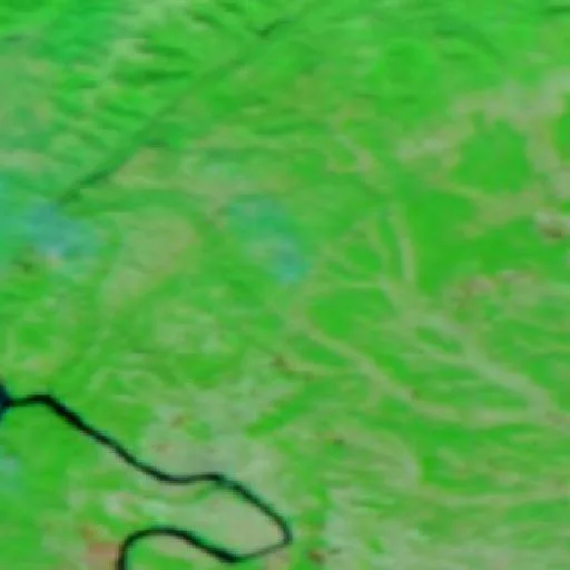 Wildfire near Şovarna — NASA satellite