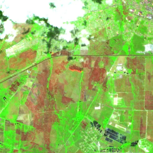 Wildfire near Spanish Town — Sentinel-2 SWIR (fuego)
