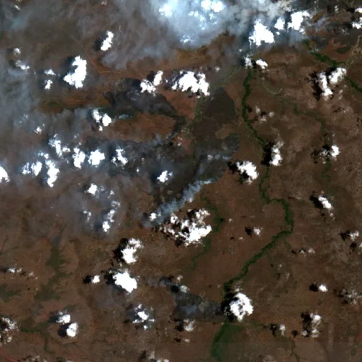 Sudley Bushfire — Sentinel-2 true color
