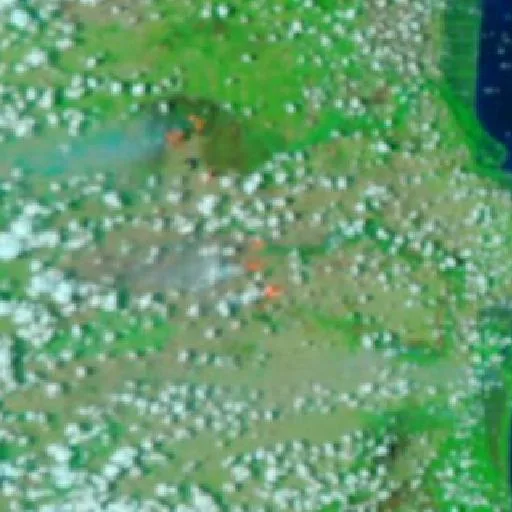 Wildfire near Surabaya (Oct 12) — NASA satellite