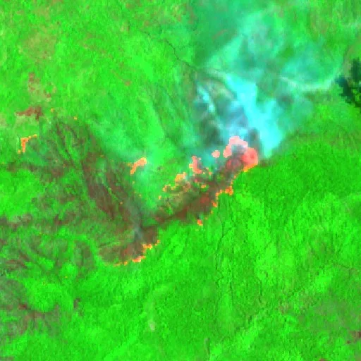 Incendio cerca de Tagolu — Sentinel-2 SWIR (fuego)