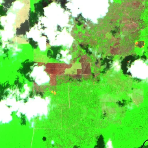 Incendio cerca de Tailândia (23 oct) — Sentinel-2 SWIR (fuego)