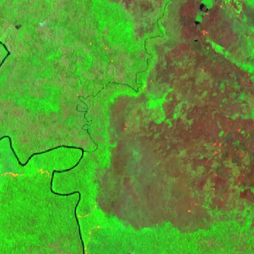 Wildfire near Talasea District — Sentinel-2 SWIR (fuego)