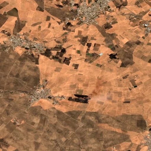 Wildfire near Tallkayf — Sentinel-2 true color