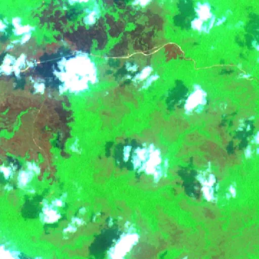 Incendio cerca de Tanah Merah — Sentinel-2 SWIR (fuego)